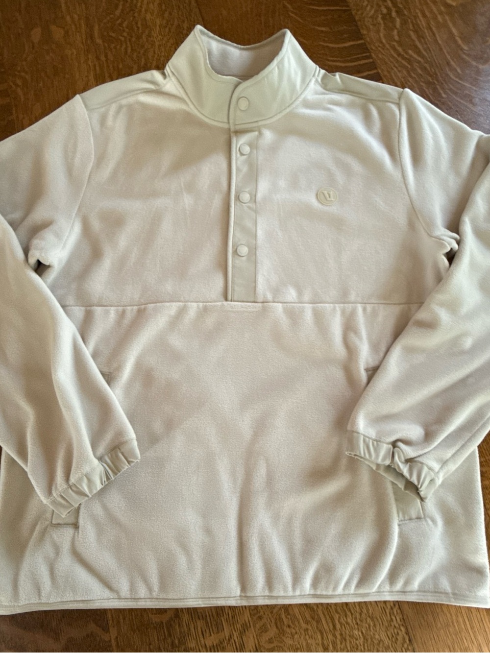 Vuori Ivory Snap Button Fleece Pullover